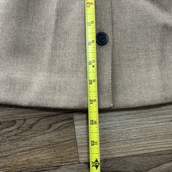 J Crew Skirt Womens 4 Wool Camel A-Line Button Front Pleated Preppy Classic NWOT - Picture 8 of 11